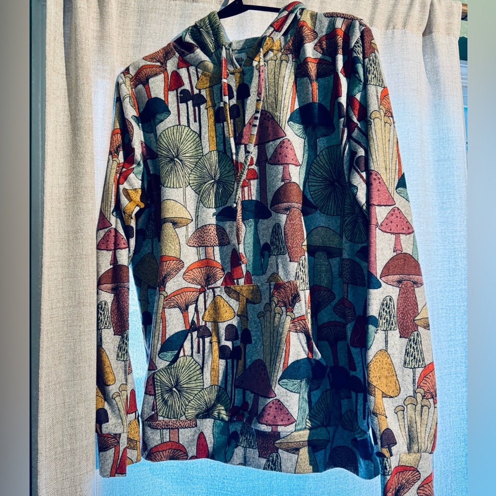 Colorful Mushroom Print Women's Sweater